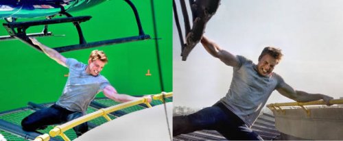 Популярные фильмы до и после добавления спецэффектов (22 фото)