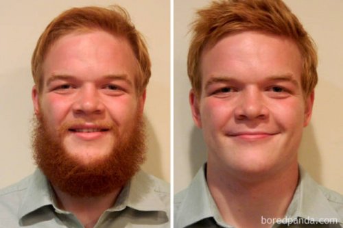 Преображение мужчин, сбривших бороду (34 фото)