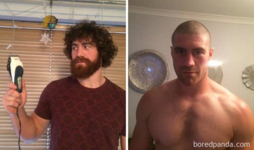 Преображение мужчин, сбривших бороду (34 фото)