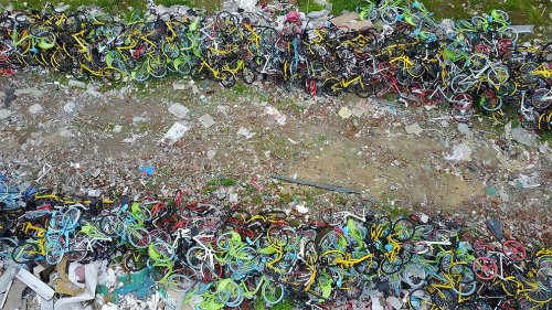 Велосипедные кладбища Китая: как выглядят 23 тысячи заброшенных велосипедов (5 фото)