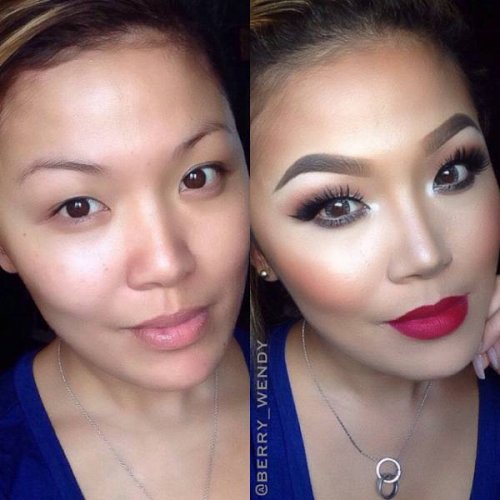 Невероятное преображение: снимки до и после нанесения макияжа (16 фото)