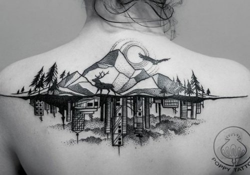 Татуировки, вдохновлённые архитектурой (25 фото)