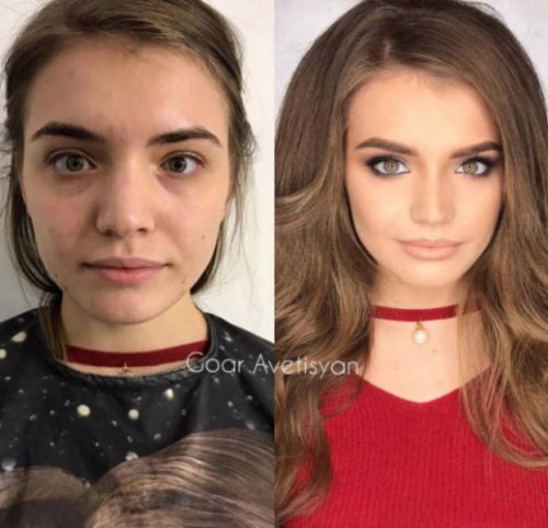 Невероятное преображение: снимки до и после нанесения макияжа (28 фото)