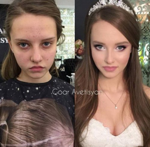 Невероятное преображение: снимки до и после нанесения макияжа (28 фото)
