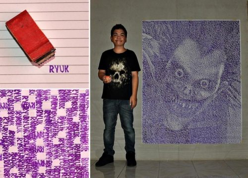Филиппинский художник создает удивительные портреты из самых неожиданных предметов (9 фото)