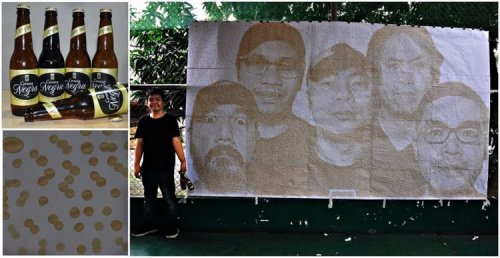 Филиппинский художник создает удивительные портреты из самых неожиданных предметов (9 фото)