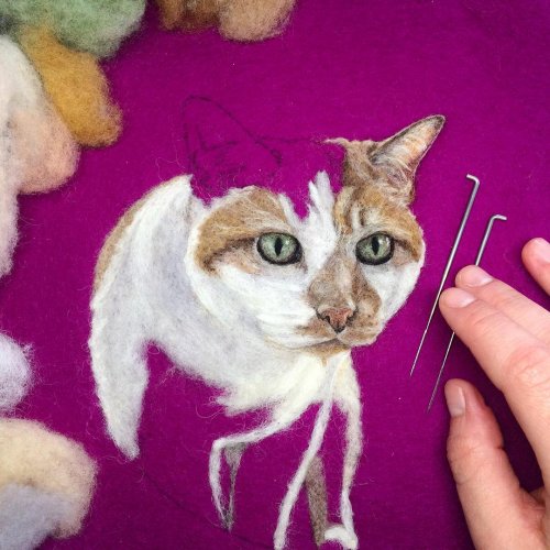 Невероятно реалистичная войлочная вышивка художницы Дани Айвс (8 фото)