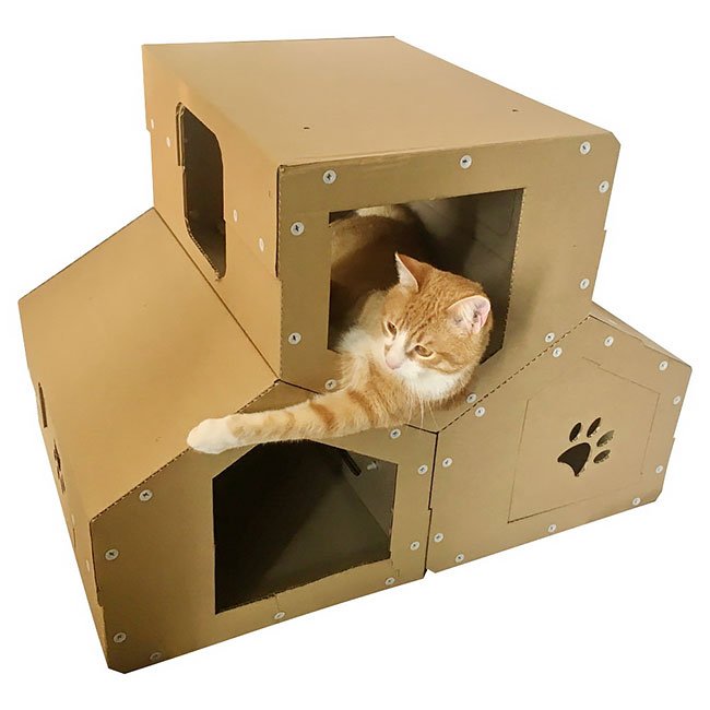 картонные домики для кошек фото