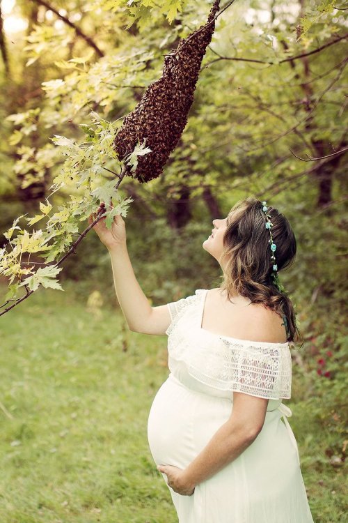 Необычная фотосессия с пчёлами, шокировавшая Интернет (5 фото)