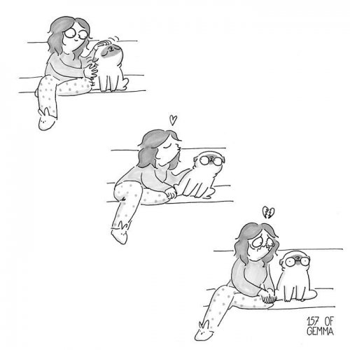 Очаровательные комиксы про то, каково жить с собакой (24 шт)
