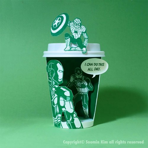 Забавные рисунки на стаканчиках Starbucks (33 фото)
