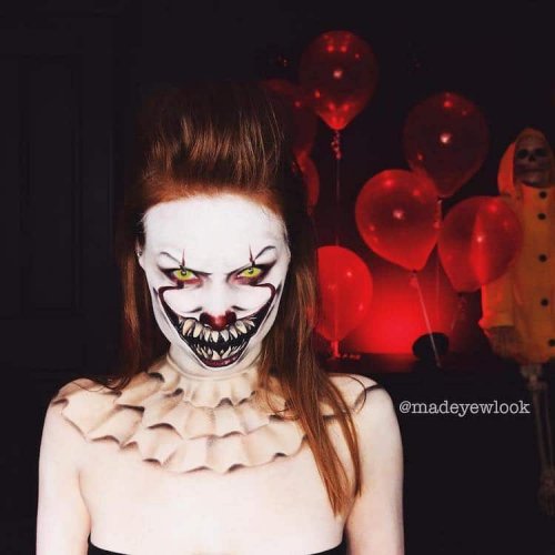 Жуткие образы на Хэллоуин, вдохновлённые клоуном Пеннивайзом из фильма "Оно" (14 фото)