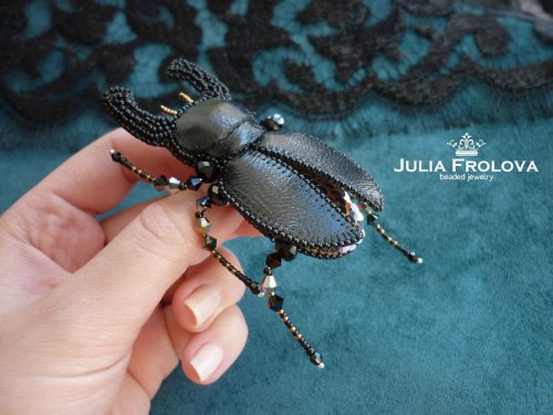 Оригинальные броши в виде насекомых от Юлии Фроловой (18 фото)