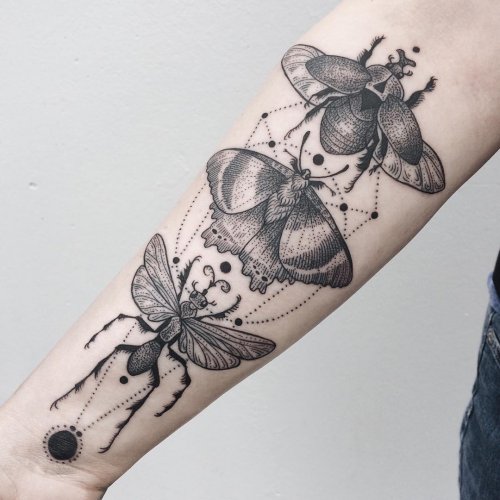 Флора, фауна и космос в татуировках от Пони Рейнхардт (12 фото)
