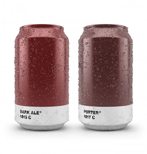Этикетки на пивные банки и бутылки с оттенками Pantone, соответствующими сорту пива (11 фото)