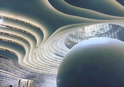 Впечатляющая библиотека "Глаз Биньхая" в Китае, вмещающая 1,2 миллиона книг (15 фото)
