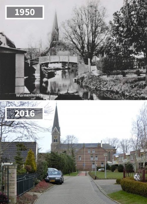 Фотографии "тогда и сейчас", показывающие, насколько мир изменился со временем (16 фото)
