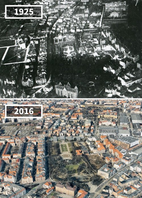 Фотографии "тогда и сейчас", показывающие, насколько мир изменился со временем (16 фото)