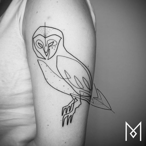 Новые минималистичные татуировки одной линией от Мо Ганжи (24 фото)