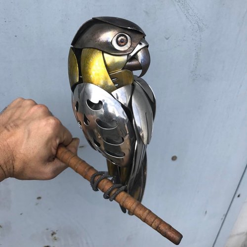 Художник превращает металлолом в великолепные скульптуры птиц (22 фото)
