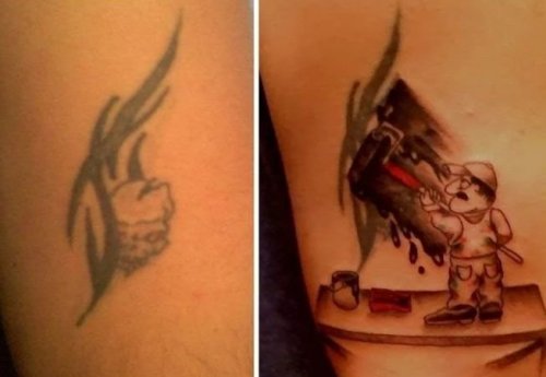 Кавер-ап татуировки (21 фото)