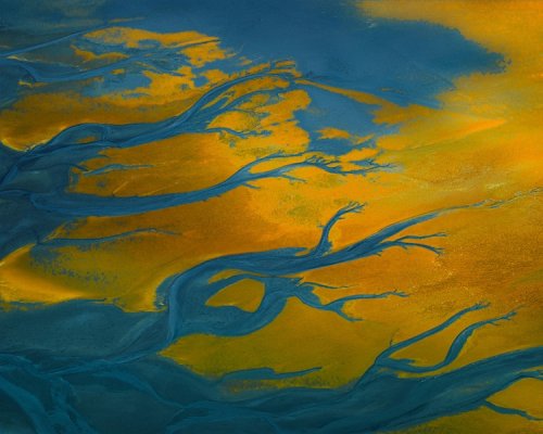 Потрясающие аэрофотоснимки пустынного ландшафта Намибии, которые похожи на абстрактные картины (9 фото)