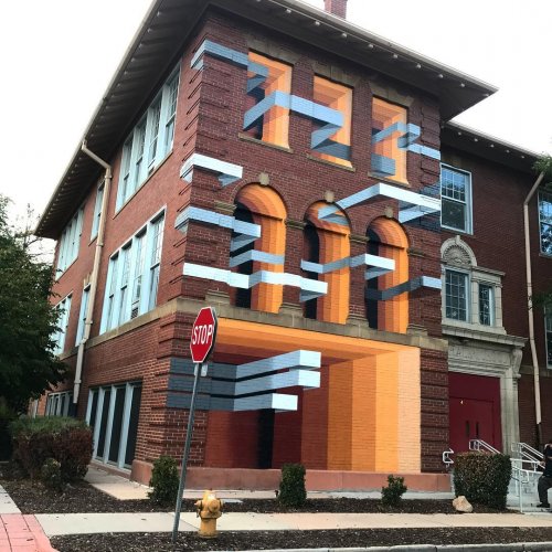 Уличный художник создаёт настенные рисунки, за которыми пространство внутри зданий просто исчезает (12 фото)">