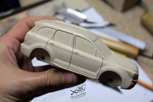 Резная модель кроссовера Subaru Forester, изготовленная талантливым украинским мастером по дереву (33 фото)">