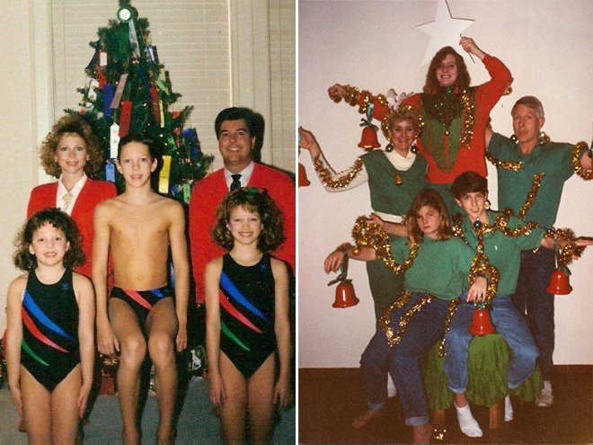 Смешные и нелепые семейные рождественские фотографии (19 шт) .