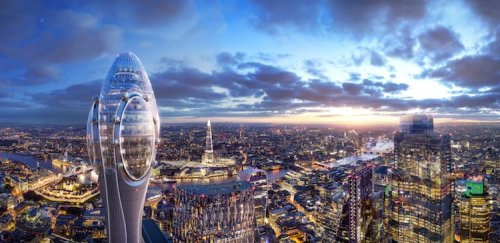 В Лондоне собираются строить новый небоскрёб, и он будет похож на тюльпан (7 фото)">