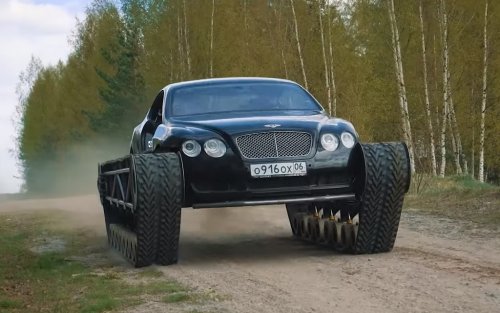 Танк класса "люкс": Bentley Continental на гусеничном ходу (12 фото + видео)