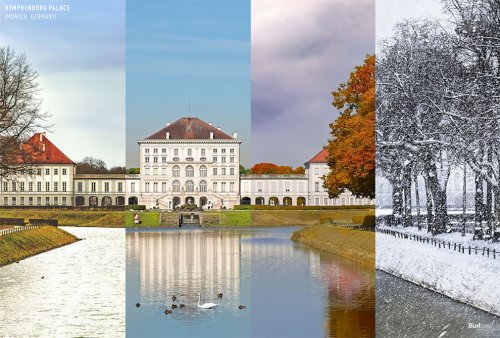 Цифровые художники показали, как выглядят восемь разных мест в течение года (8 фото)