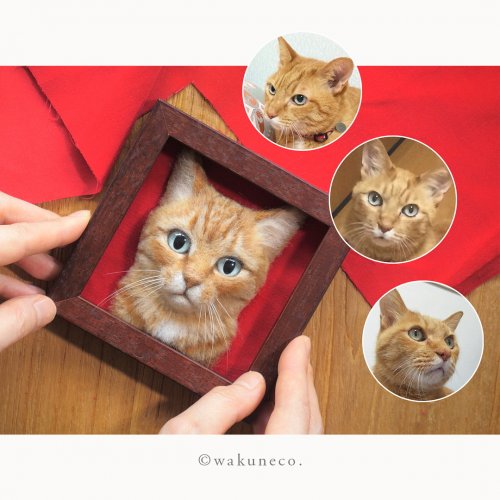Японская художница создаёт реалистичные войлочные 3D-портреты кошек, и ни один из них практически не отличить от "оригинала" (14 фото)