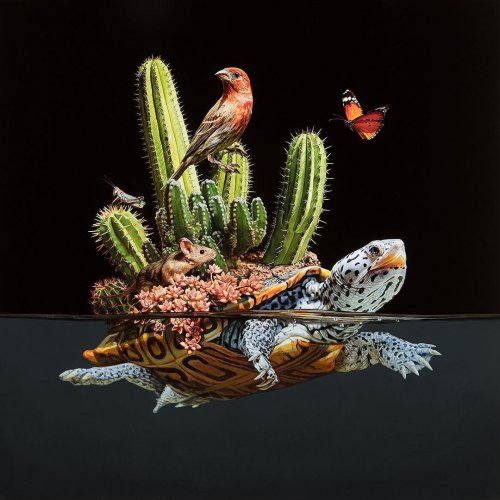 Животные меж двух миров в сюрреалистических картинах Лизы Эриксон (21 фото)
