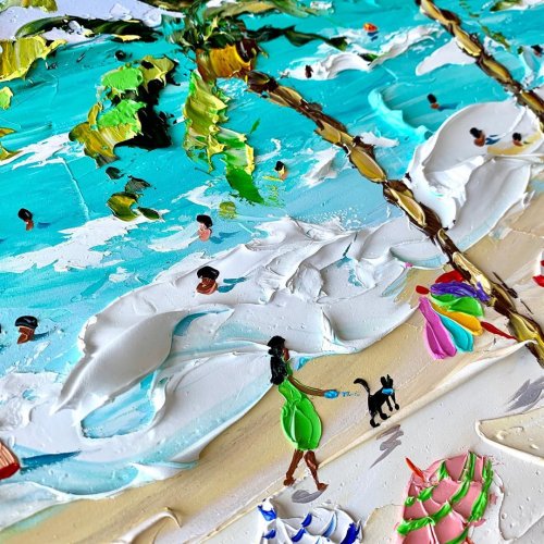 Летние пляжи в масляных картинах Алёны Шимчонак (25 фото)