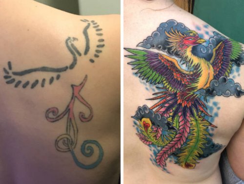 Татуировки, которые нуждались в обновлении и, наконец, получили его (14 фото)