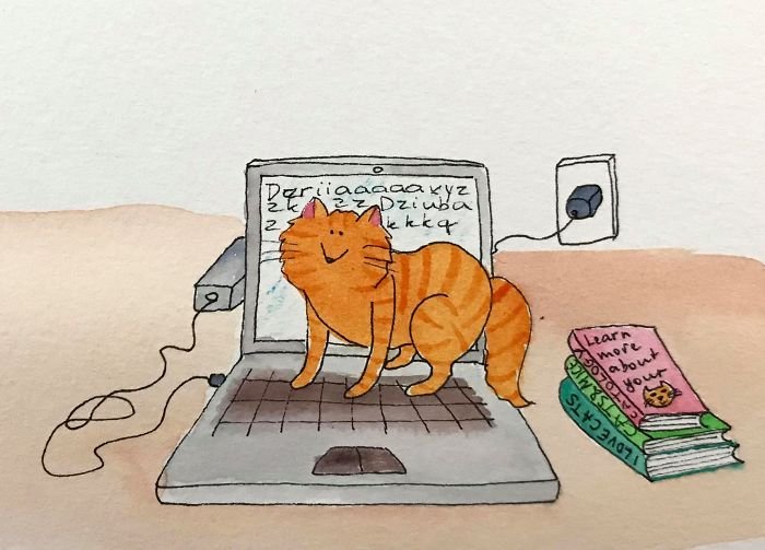 Кошка бухгалтер. Нарисовать бухгалтера. Котик бухгалтер рисунок. Повседневность жизни кошки.
