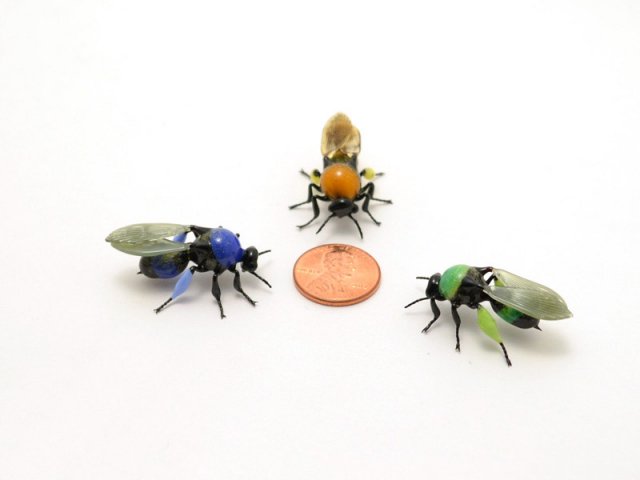 Стеклянные насекомые Уэсли Флеминга (17 фото)