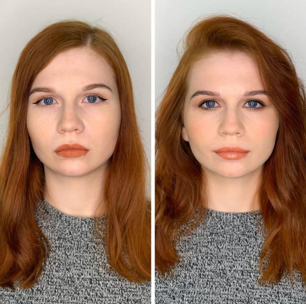 Любительский макияж vs. профессиональный макияж (20 фото)