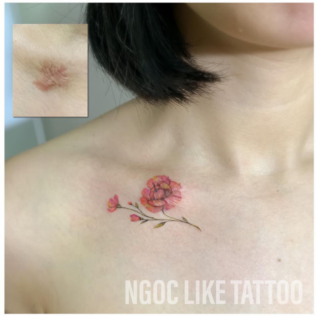 Вьетнамская тату-художница прячет шрамы людей за красивыми татуировками (11 фото)