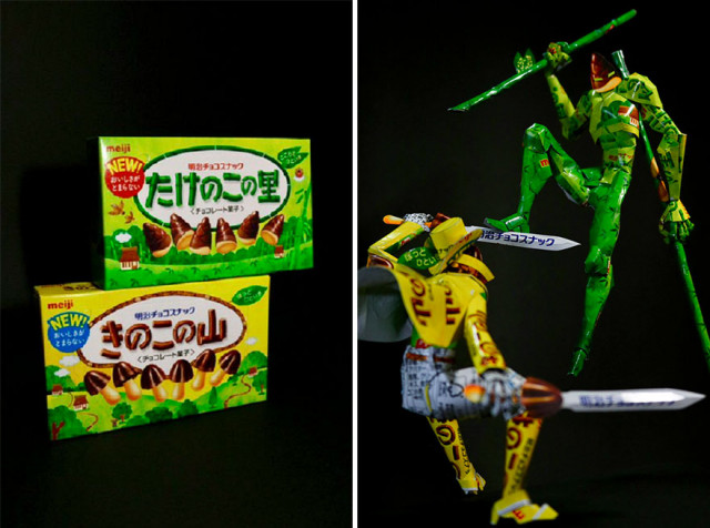 Японский художник продолжает превращать упаковку продуктов в удивительные скульптуры (16 фото)