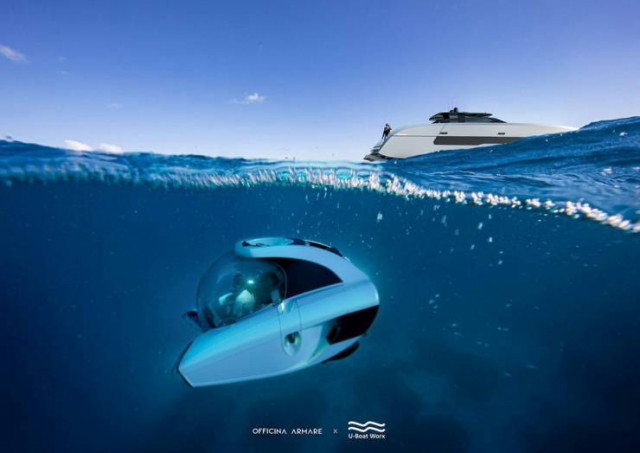 Суперъяхта со своей собственной подводной лодкой (14 фото)