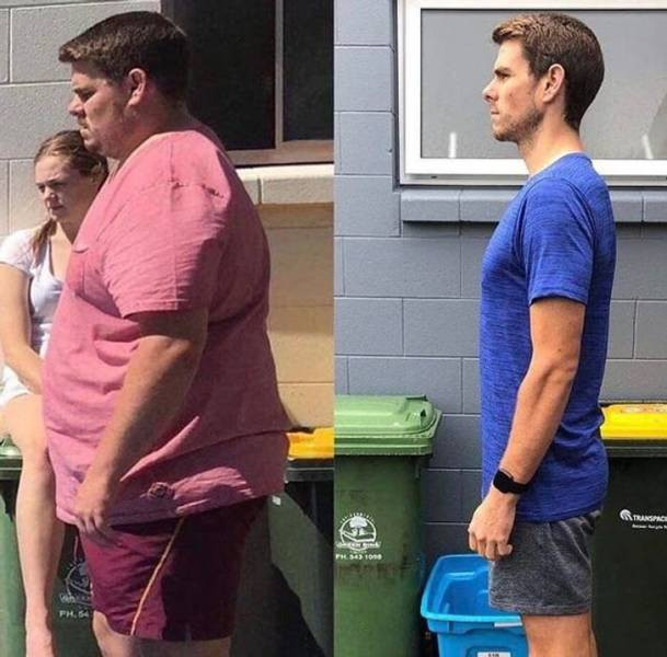 19 фотографий до и после того, как люди захотели и похудели