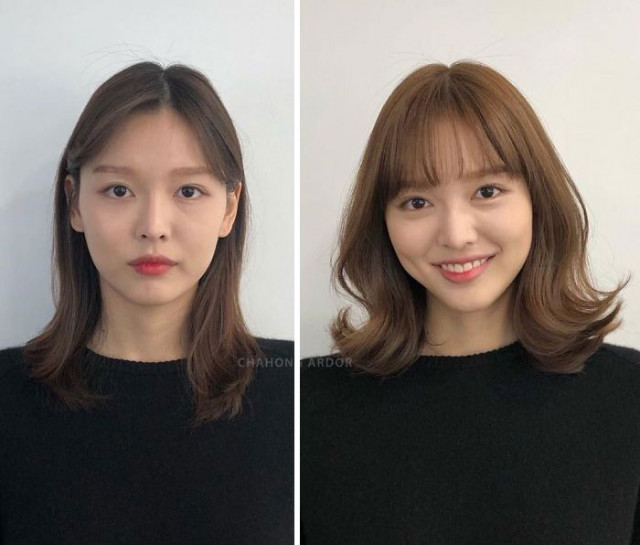 Корейский стилист делится фотографиями до и после преображения своих клиенток (34 фото)