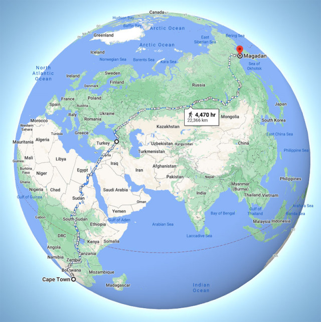 Одна из самых длинных непрерывных "прогулок", которые можно найти на картах Google (3 фото)