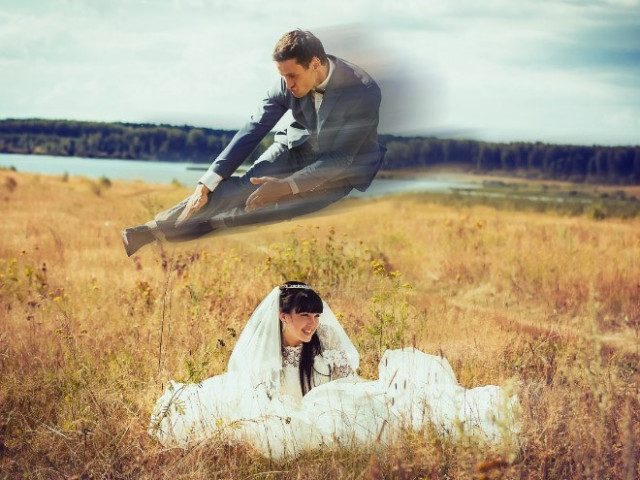 Сумасшедший свадебный фотошоп. ФОТО