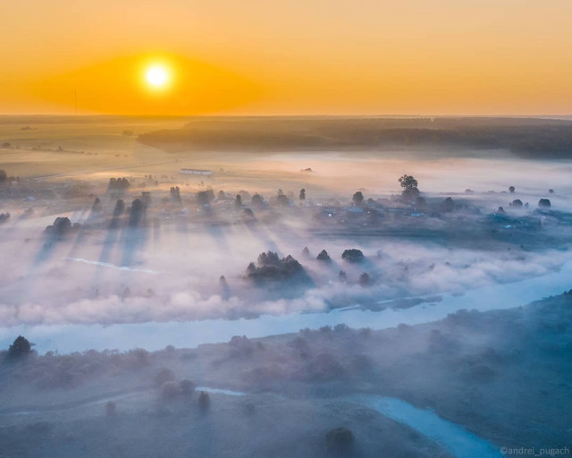 Красота бескрайних просторов в захватывающих аэрофотоснимках Андрея Пугача (24 фото)
