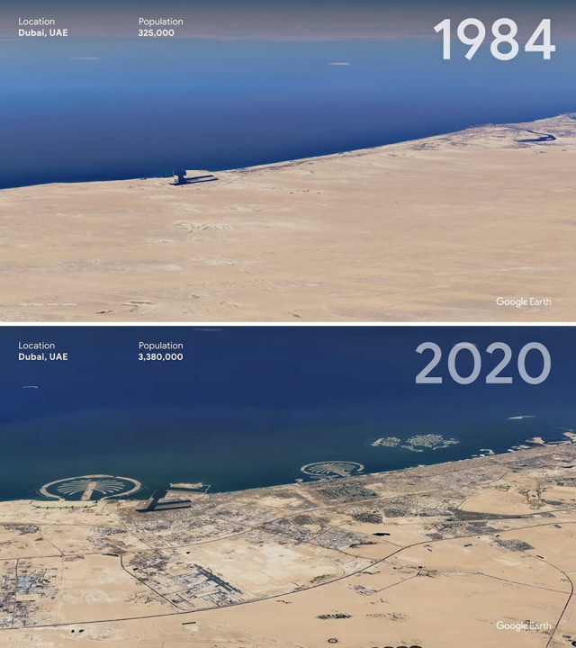 Спутниковые снимки "тогда и сейчас", демонстрирующие, насколько люди изменили планету (12 фото)