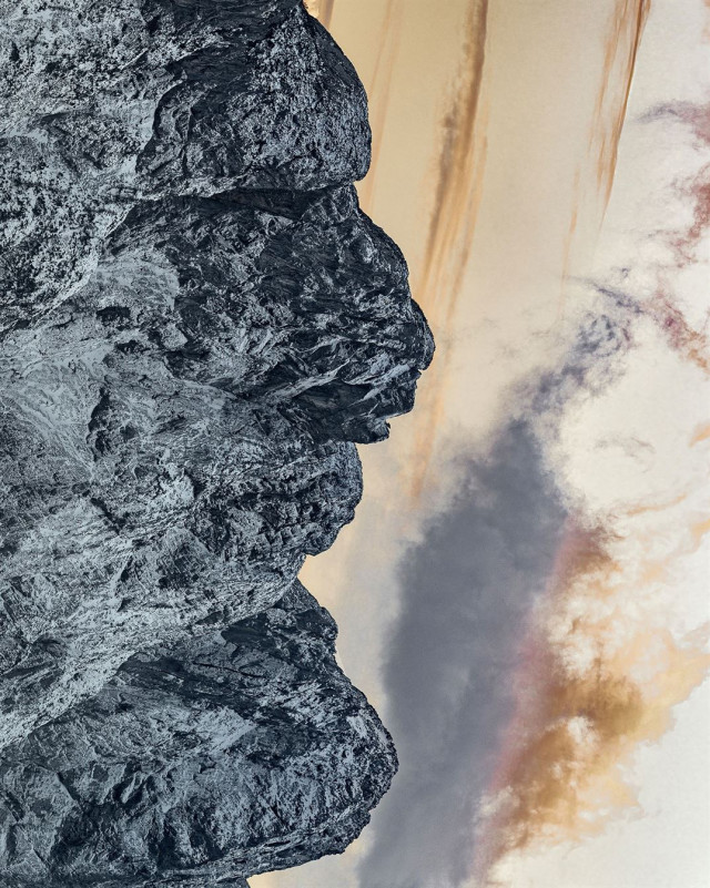 Иллюзорные фотографии горных пейзажей, повёрнутые на 90 градусов, раскрывают человеческие профили (8 фото)