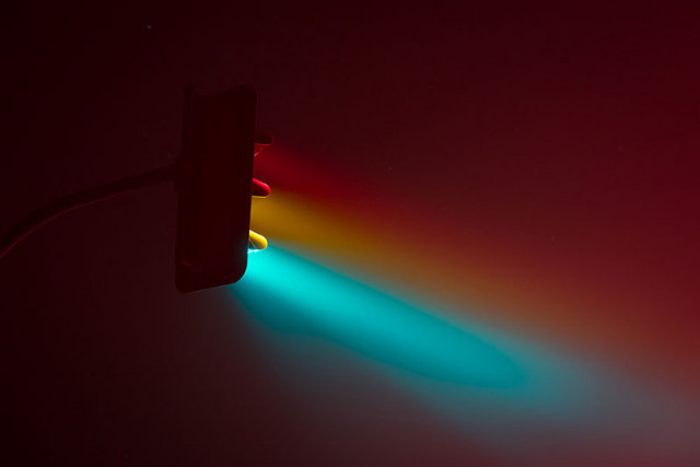 Ночные светофоры, сфотографированные на длинной выдержке (7 фото)